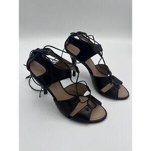 Proenza Schouler Black Leather Ankle Wrap Gladiator Sandals Size 36.5 (6.5 U.S.)